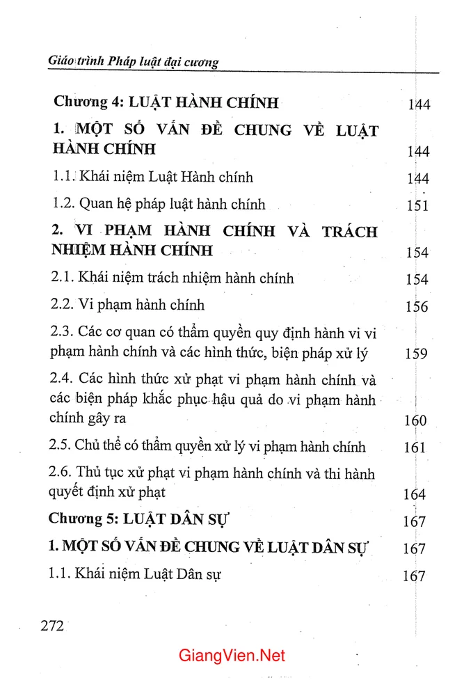 Trang 4 - Ảnh minh họa nội dung sách Giáo trình pháp luật đại cương (Học Viện Báo chí và Tuyên truyền)