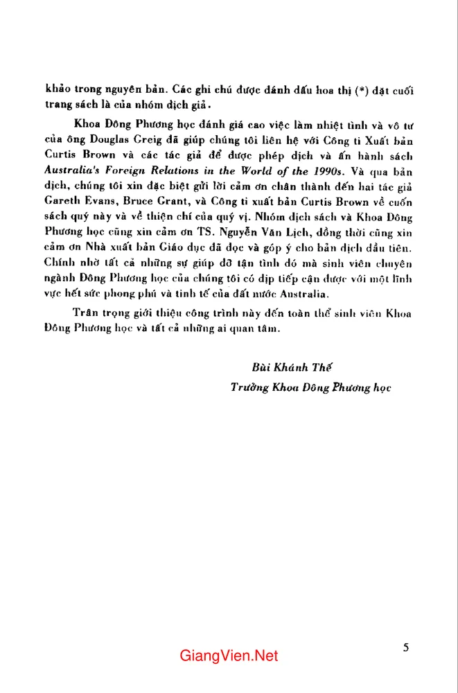 Trang 4 - Ảnh minh họa nội dung sách Quan hệ quốc tế của Sustralia trong những năm 1990