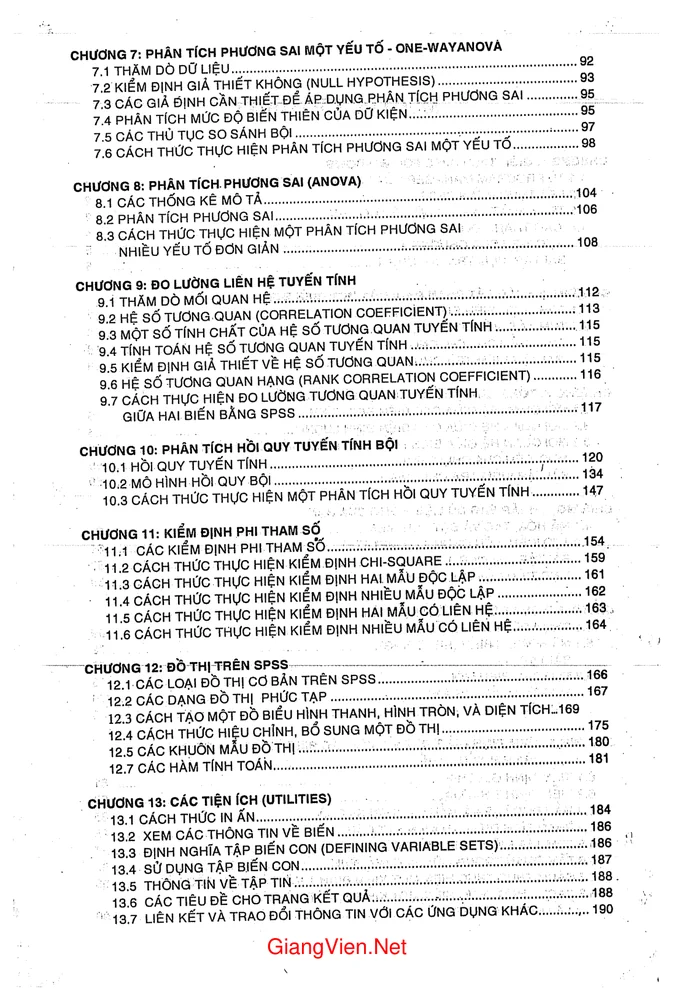 Trang 2 - Ảnh minh họa nội dung sách Ứng dụng SPSS để xử lý và phân tích dữ kiện nghiên cứu (Marketing, Quản trị, Kinh tế, Y học, Tâm lý, XH)