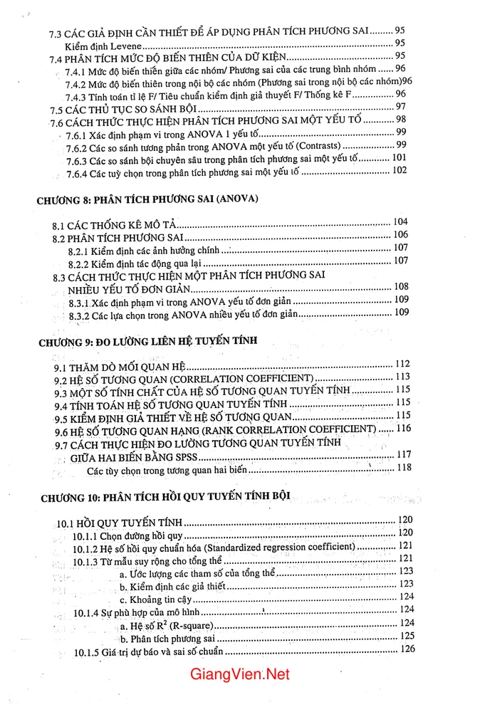 Trang 5 - Ảnh minh họa nội dung sách Ứng dụng SPSS để xử lý và phân tích dữ kiện nghiên cứu (Marketing, Quản trị, Kinh tế, Y học, Tâm lý, XH)