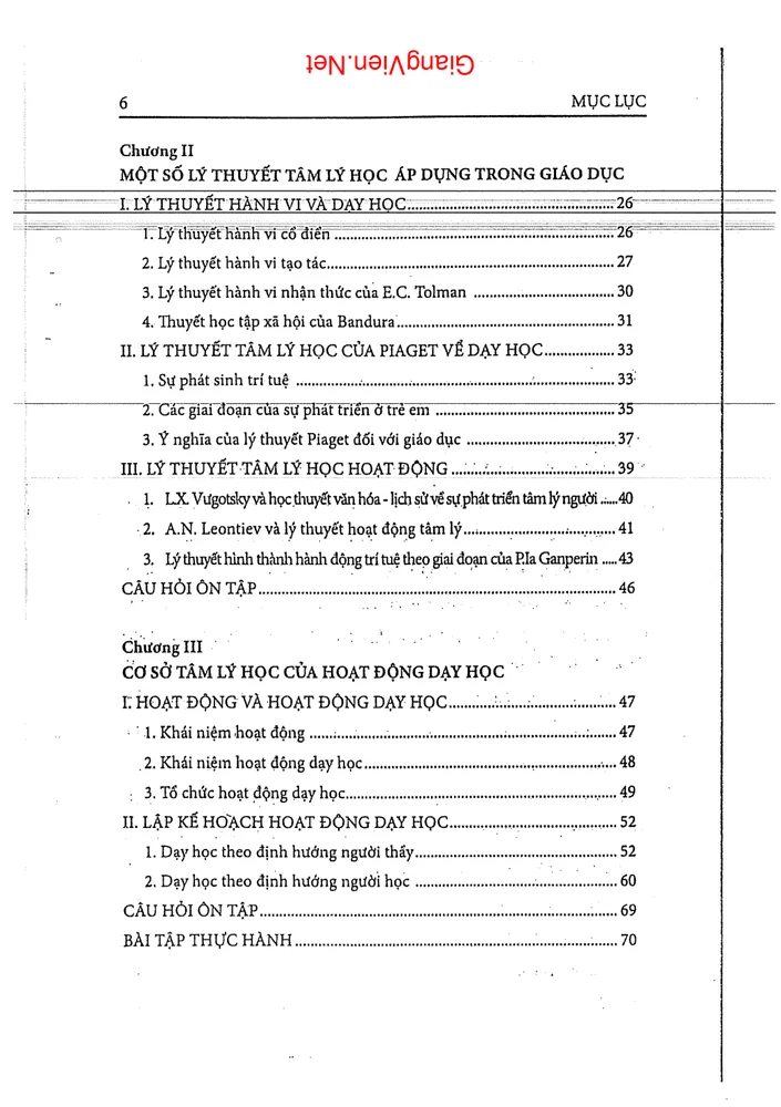 Trang 2 - Ảnh minh họa nội dung sách Tâm lý học giáo dục