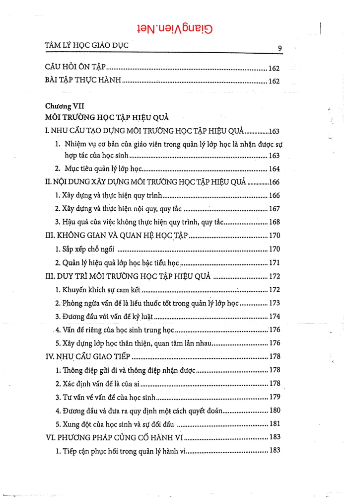 Trang 5 - Ảnh minh họa nội dung sách Tâm lý học giáo dục