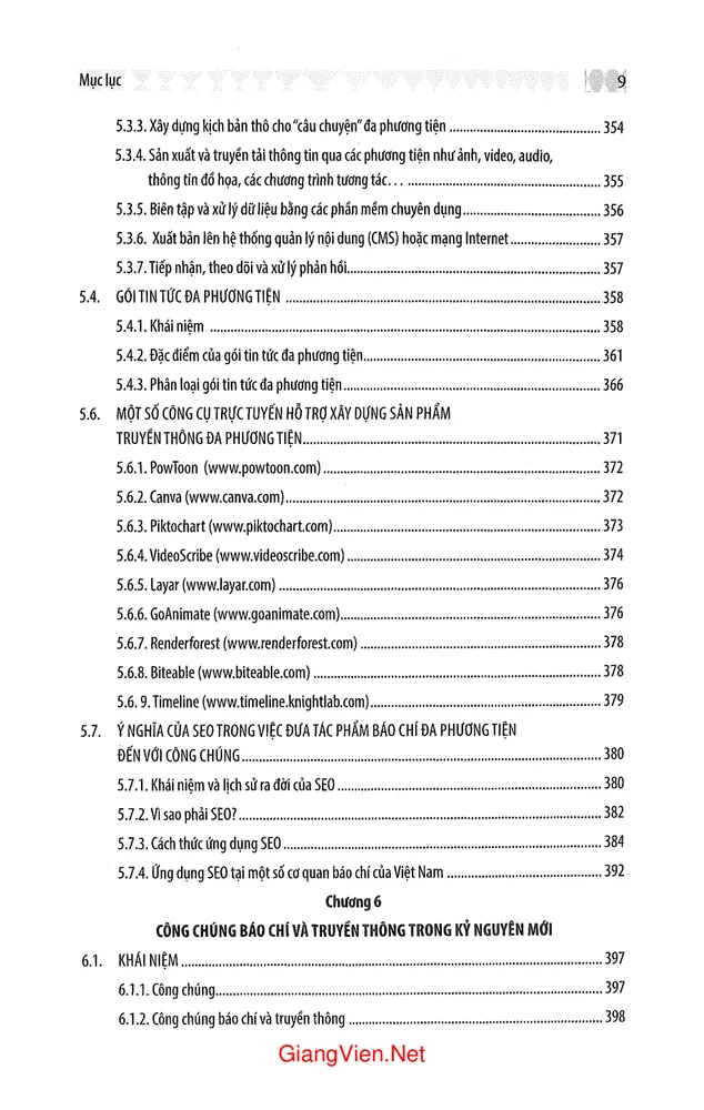 Trang 5 - Ảnh minh họa nội dung sách Báo chí và truyền thông đa phương tiện
