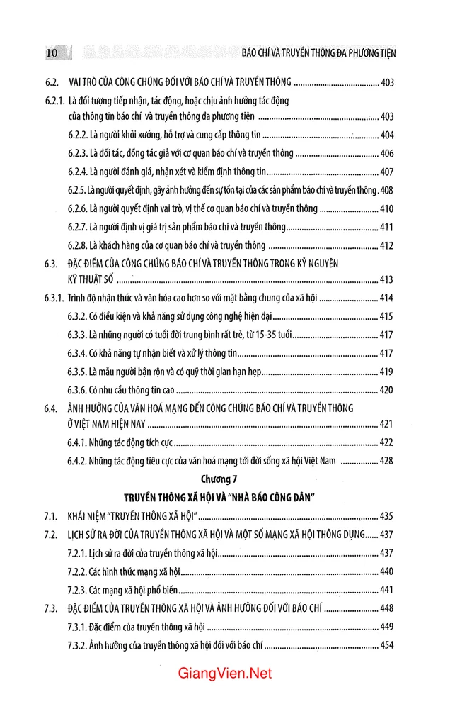 Trang 6 - Ảnh minh họa nội dung sách Báo chí và truyền thông đa phương tiện