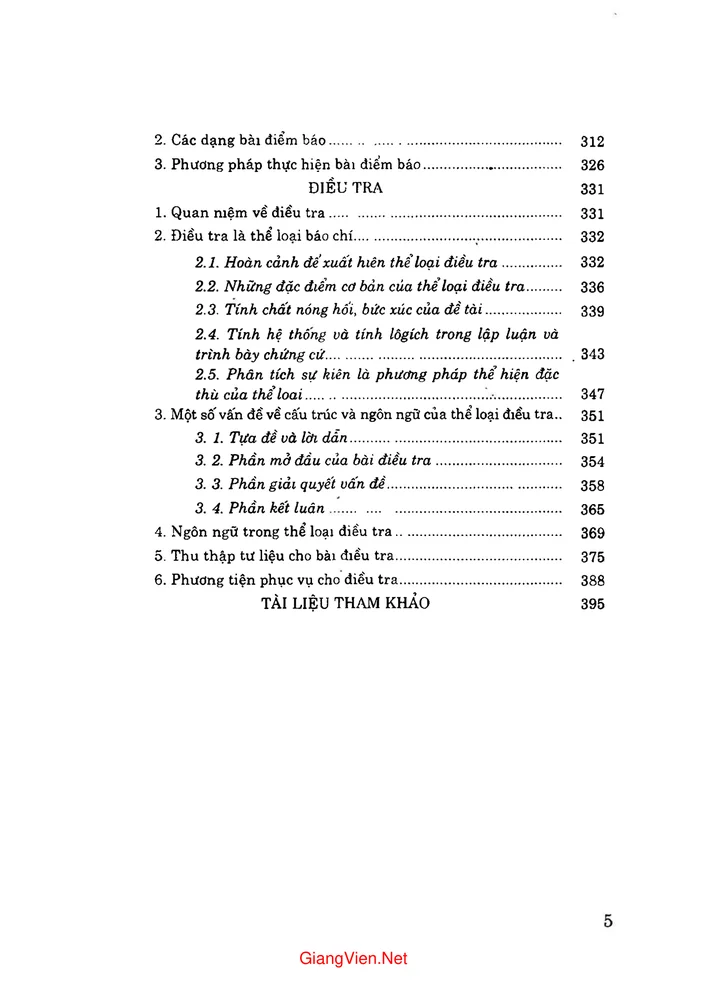 Trang 3 - Ảnh minh họa nội dung sách Các thể loại báo chí chính luận