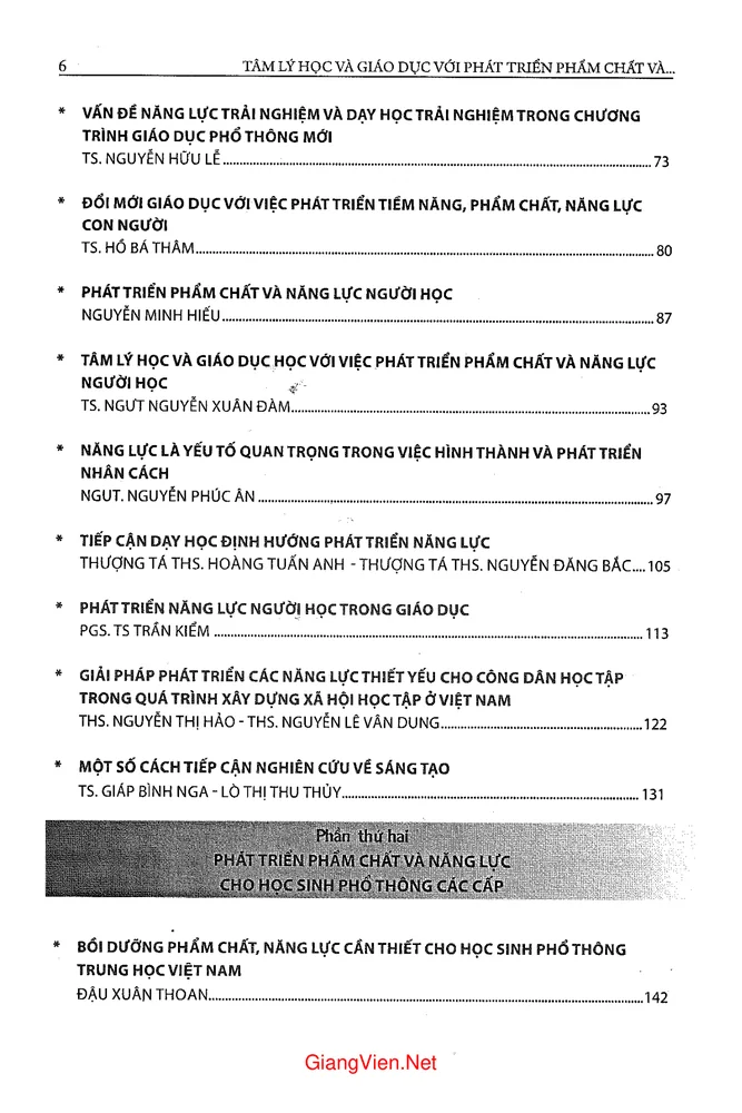 Trang 2 - Ảnh minh họa nội dung sách Tâm lý học giáo dục với phát triển phẩm chất và năng lực người học