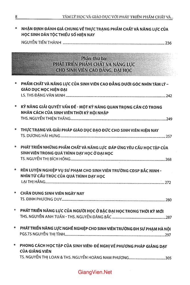 Trang 4 - Ảnh minh họa nội dung sách Tâm lý học giáo dục với phát triển phẩm chất và năng lực người học