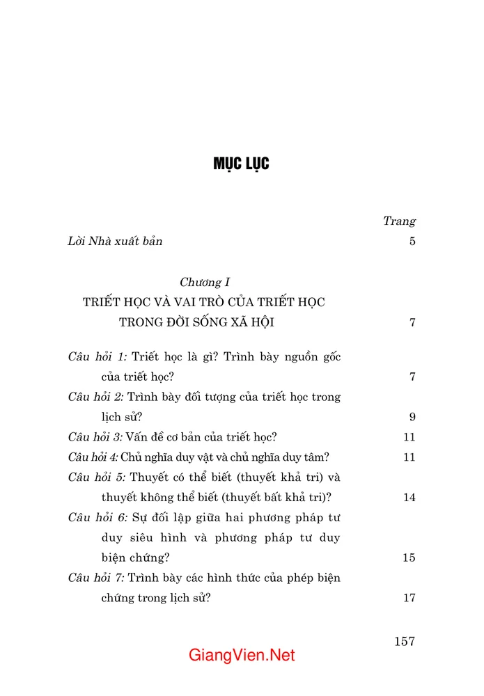 Trang 1 - Ảnh minh họa nội dung sách Hỏi – đáp triết học Mác – Lênin (Dành cho hệ đại học không chuyên ngành lý luận chính trị)