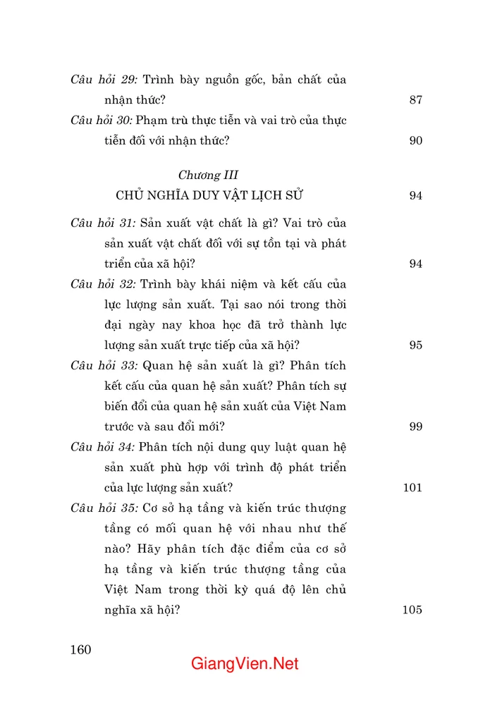 Trang 4 - Ảnh minh họa nội dung sách Hỏi – đáp triết học Mác – Lênin (Dành cho hệ đại học không chuyên ngành lý luận chính trị)