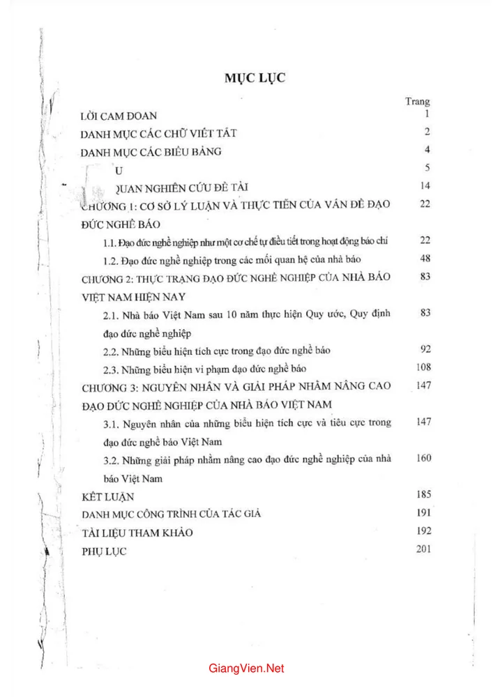 Trang 1 - Ảnh minh họa nội dung sách Đạo đức nghề nghiệp của nhà báo Việt Nam hiện nay