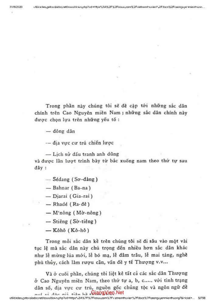 Trang 1 - Ảnh minh họa nội dung sách Cao nguyên miền thượng - Quyển hạ