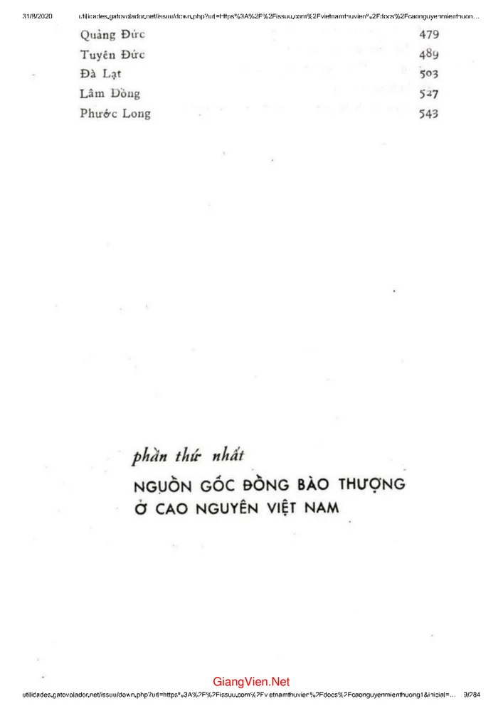 Trang 3 - Ảnh minh họa nội dung sách Cao nguyên miền thượng - Quyển thượng