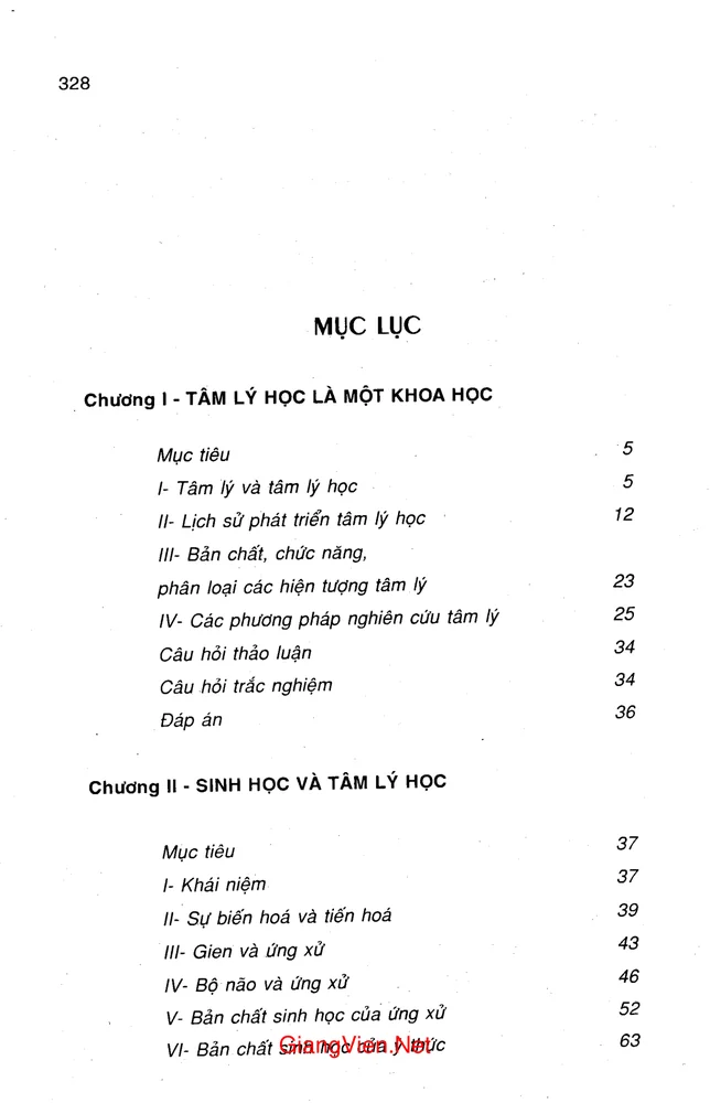 Trang 1 - Ảnh minh họa nội dung sách Tâm lý học và chuẩn hành vi