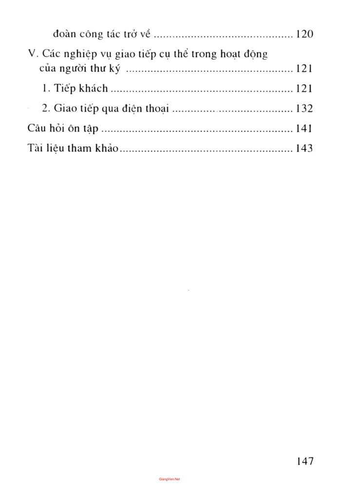 Trang 4 - Ảnh minh họa nội dung sách Giáo trình Nghiệp vụ thư ký
