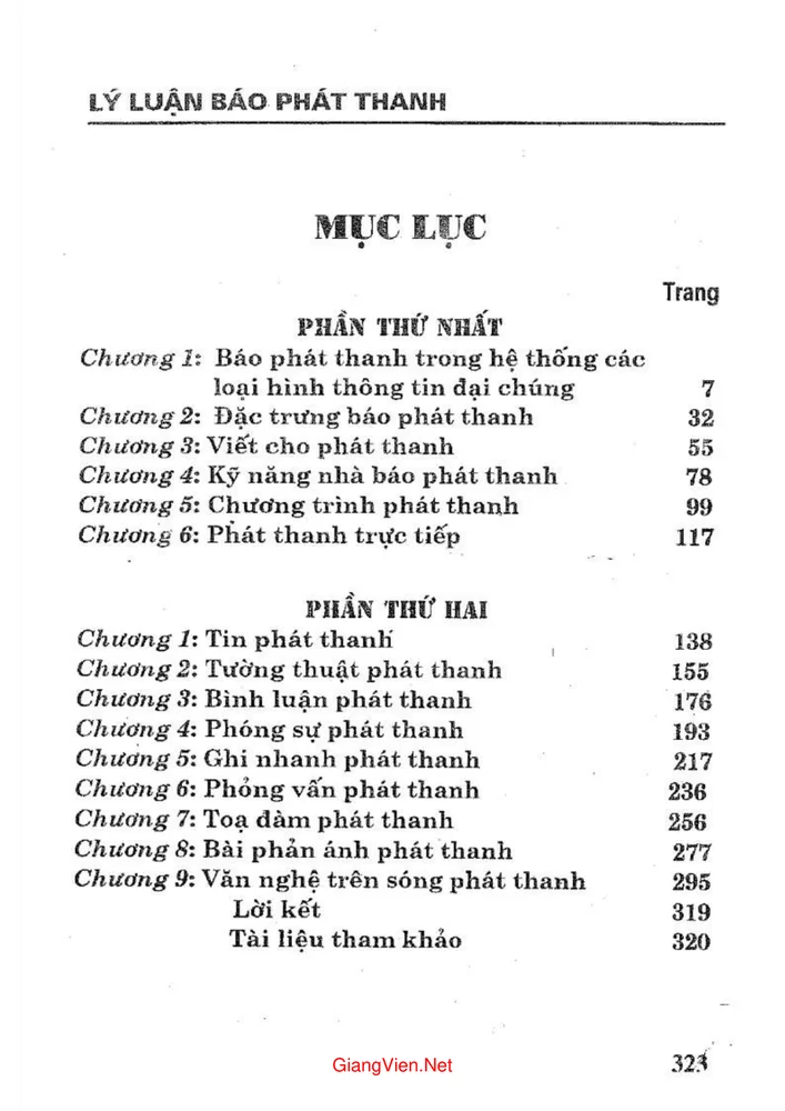 Trang 2 - Ảnh minh họa nội dung sách Lý luận báo phát thanh
