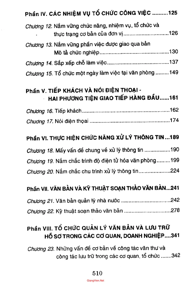 Trang 2 - Ảnh minh họa nội dung sách Nghiệp vụ thư ký văn phòng hiện đại
