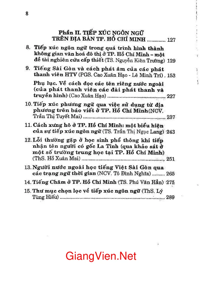 Trang 2 - Ảnh minh họa nội dung sách Tiếp xúc ngôn ngữ ở Việt Nam