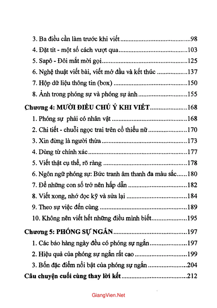 Trang 2 - Ảnh minh họa nội dung sách Phóng sự báo chí - Lý thuyết, kỹ năng và kinh nghiệm