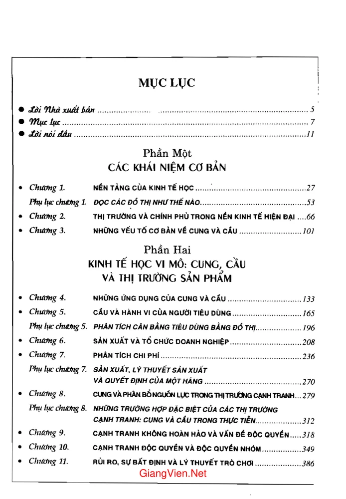 Trang 1 - Ảnh minh họa nội dung sách Kinh tế học (tập 1)