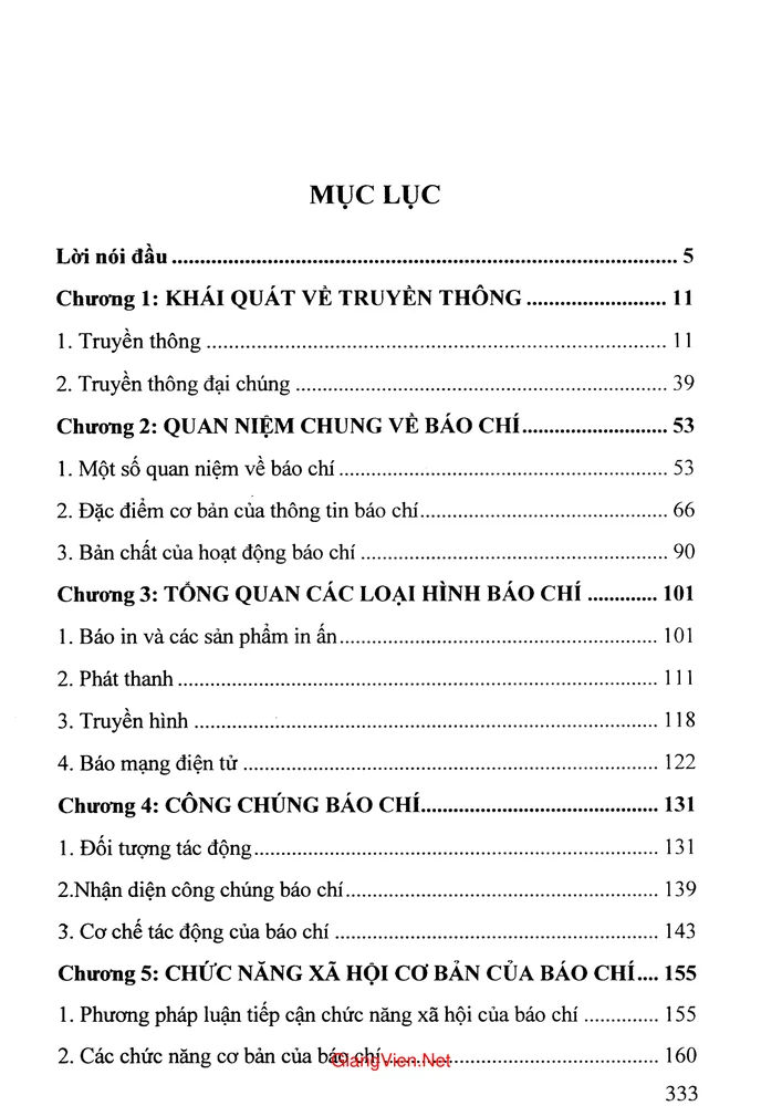 Trang 1 - Ảnh minh họa nội dung sách Cơ sở lí luận báo chí (tác giả Nguyễn Văn Dũng)