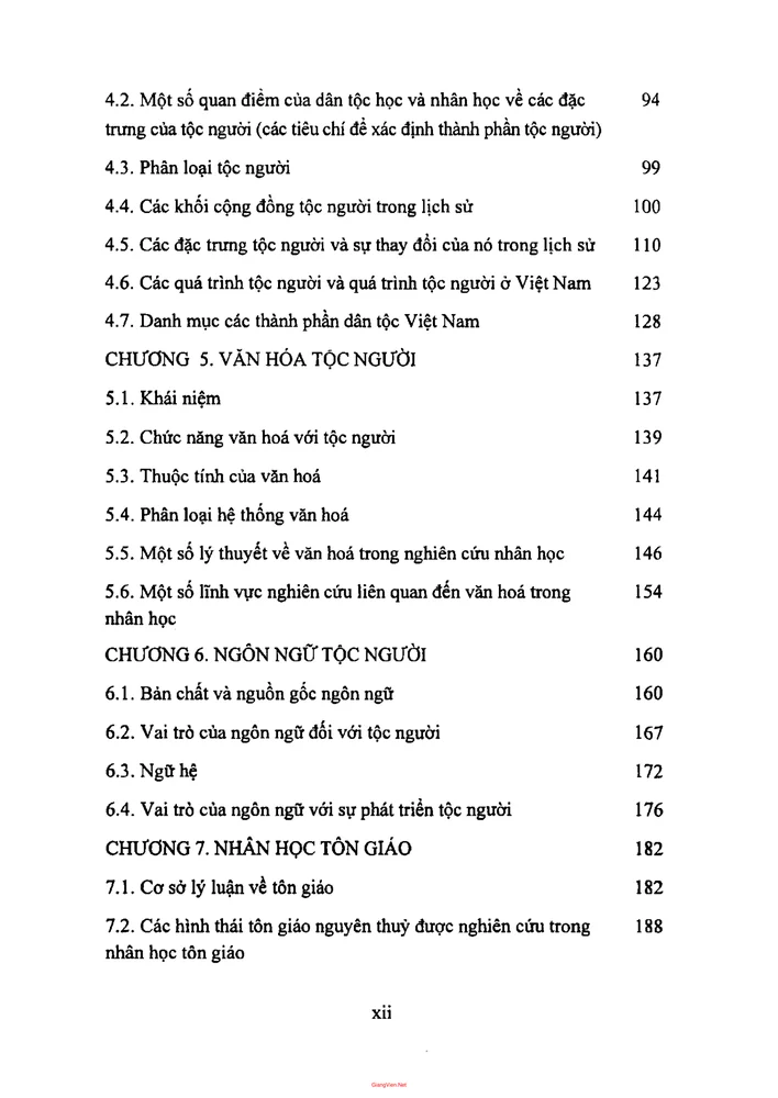 Trang 2 - Ảnh minh họa nội dung sách Nhân học đại cương (tác giả Nguyễn Văn Mạnh)