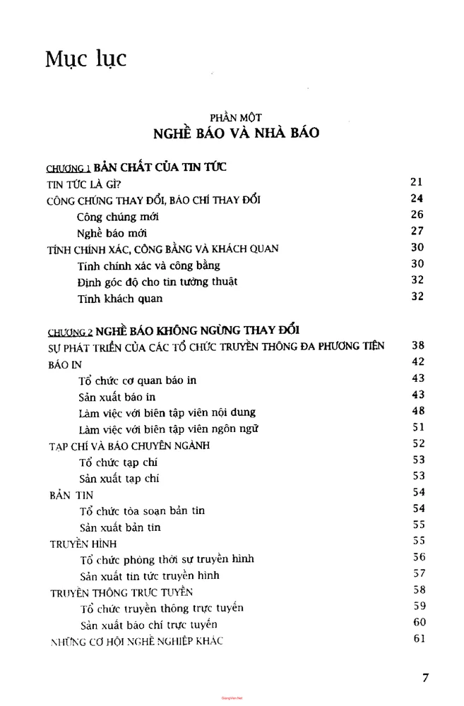 Trang 1 - Ảnh minh họa nội dung sách Nhà báo hiện đại