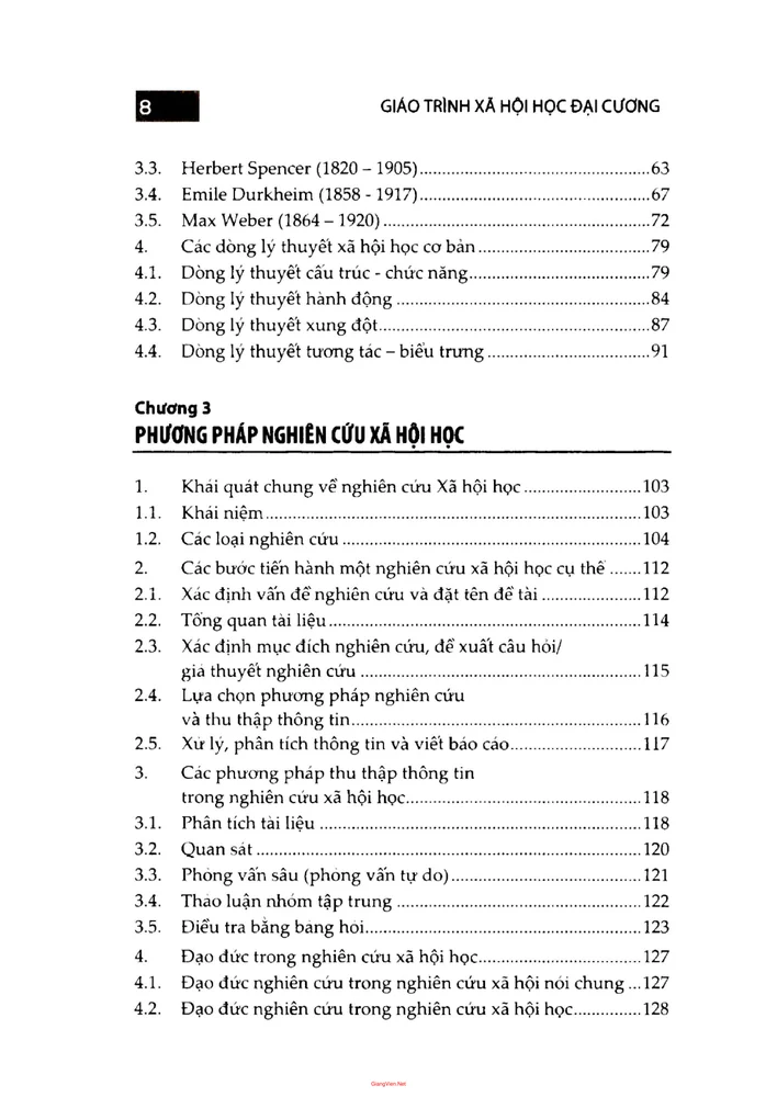 Trang 2 - Ảnh minh họa nội dung sách Giáo trình Xã hội học đại cương (Đại học Quốc gia Hà Nội)