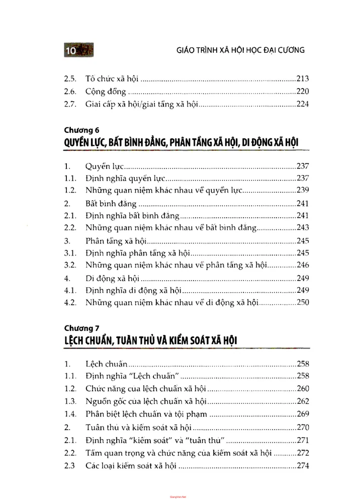 Trang 4 - Ảnh minh họa nội dung sách Giáo trình Xã hội học đại cương (Đại học Quốc gia Hà Nội)