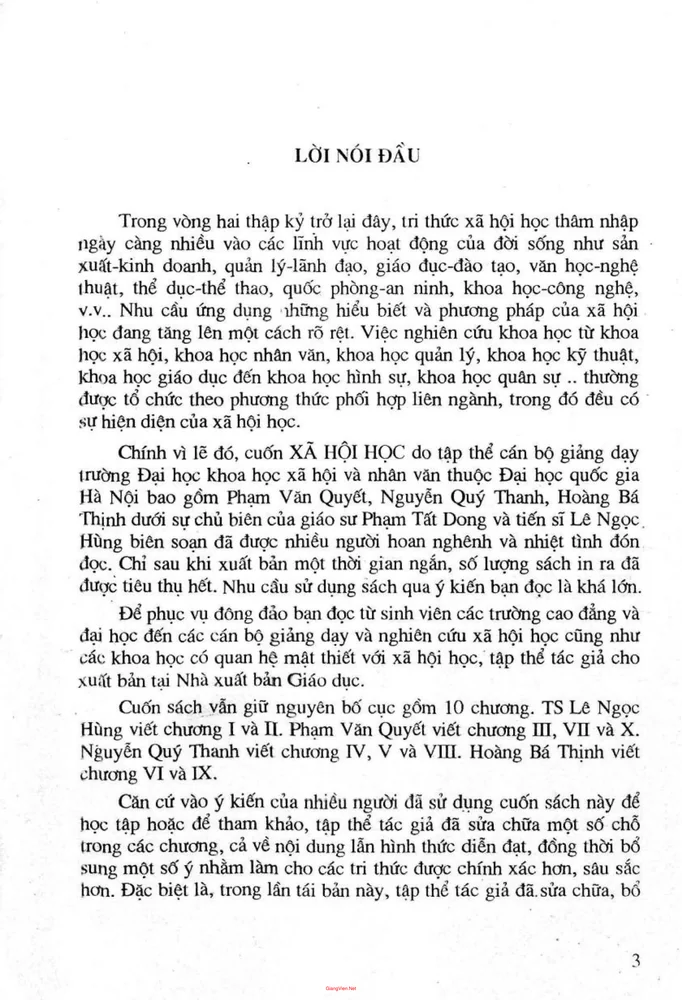 Trang 1 - Ảnh minh họa nội dung sách Xã hội học (Phạm Tất Dong, Lê Ngọc Hùng, NXB ĐHQG Hà Nội, 1997)