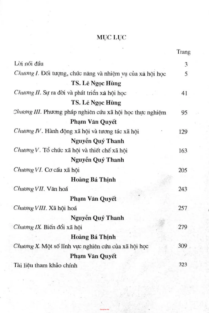 Trang 3 - Ảnh minh họa nội dung sách Xã hội học (Phạm Tất Dong, Lê Ngọc Hùng, NXB ĐHQG Hà Nội, 1997)