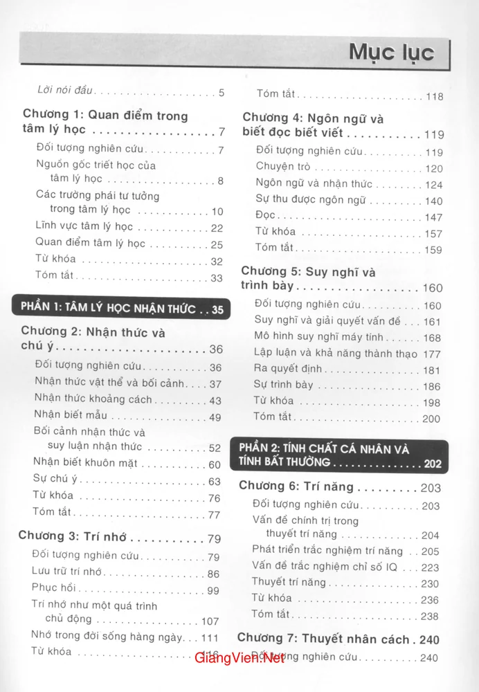 Trang 1 - Ảnh minh họa nội dung sách Nền tảng tâm lý học