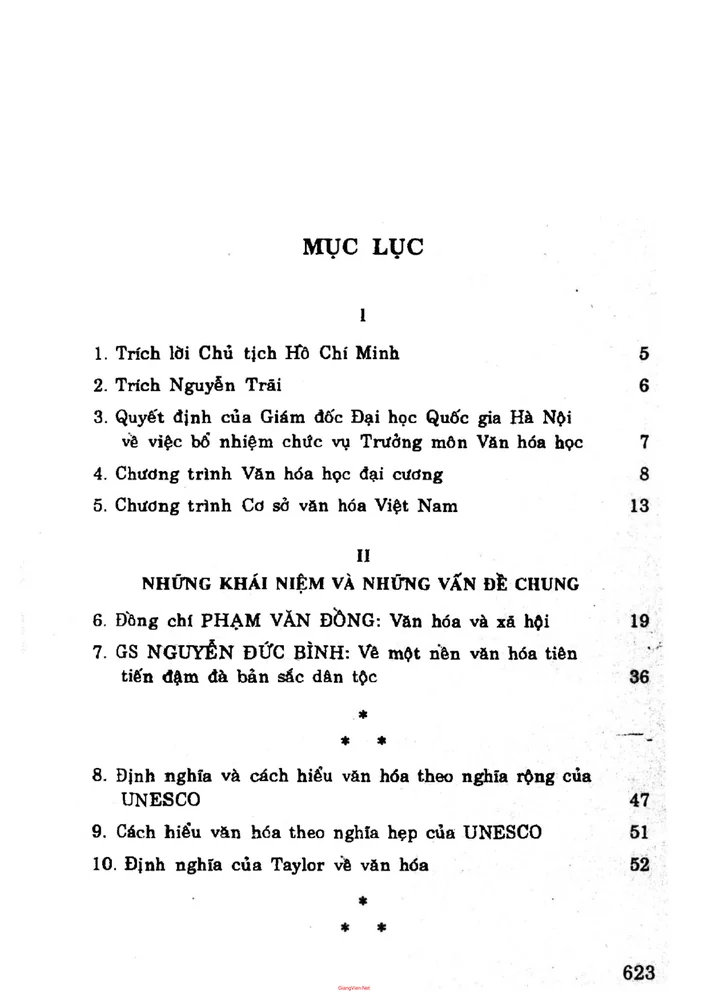 Trang 1 - Ảnh minh họa nội dung sách Văn hóa học đại cương và cơ sở văn hóa Việt Nam