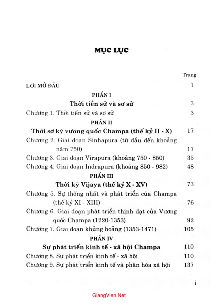 Trang 1 - Ảnh minh họa nội dung sách Lịch Sử Vương Quốc Champa