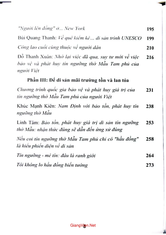 Trang 4 - Ảnh minh họa nội dung sách Tín ngưỡng thờ mẫu tam phủ của người Việt hành trình đến di sản nhân loại