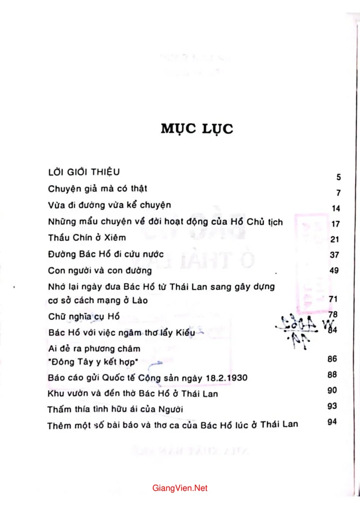 Trang 1 - Ảnh minh họa nội dung sách Bác Hồ ở Thái Lan