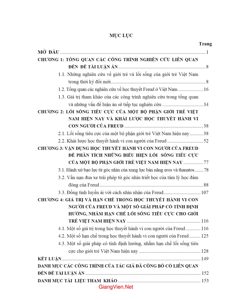 Trang 1 - Ảnh minh họa nội dung sách Lối sống tiêu cực của một số bộ phận giới trẻ Việt Nam hiện nay dưới lăng kính học thuyết hành vi con người của Freud