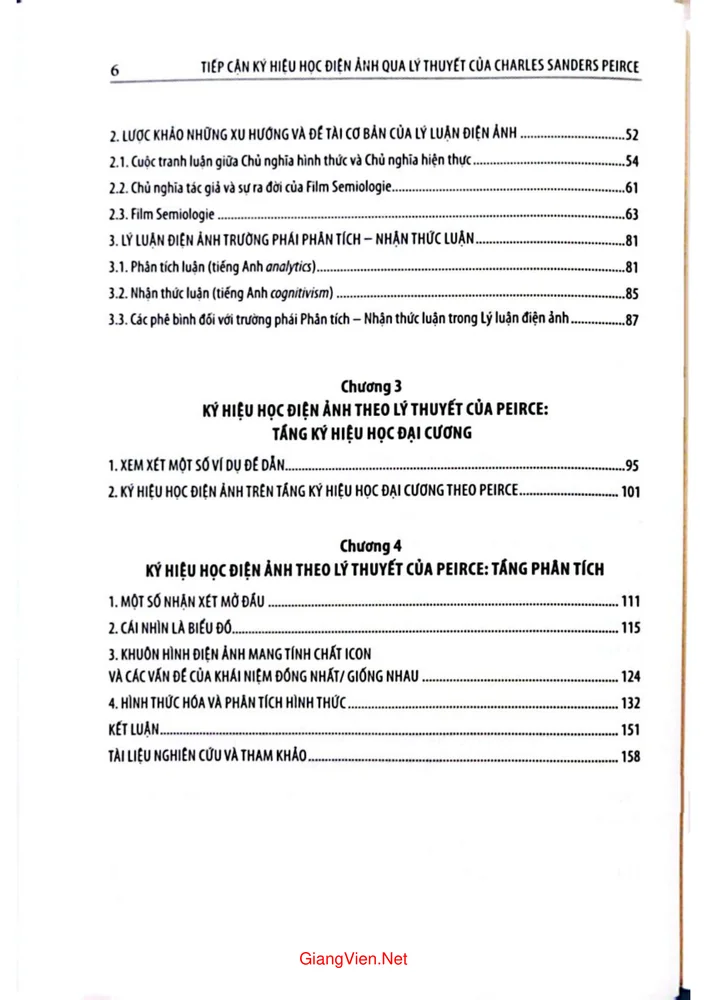 Trang 2 - Ảnh minh họa nội dung sách Tiếp cận ký hiệu học điện ảnh qua lý thuyết của Charlies Sanders Peirce