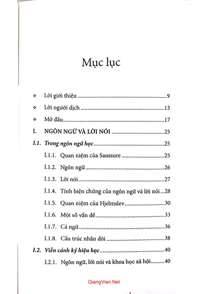 Trang 1 - Ảnh minh họa nội dung sách Cơ sở ký hiệu học
