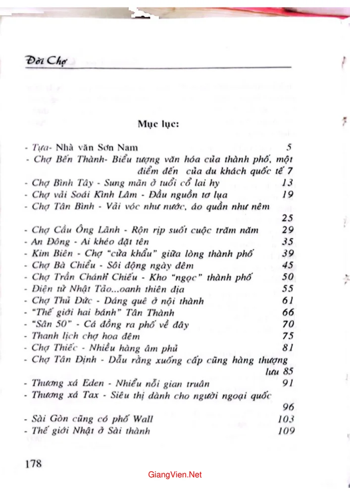 Trang 1 - Ảnh minh họa nội dung sách Đời chợ