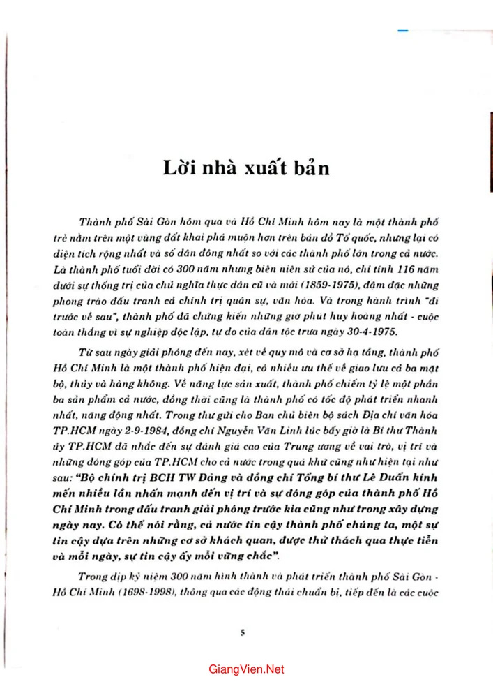 Trang 1 - Ảnh minh họa nội dung sách Từ điển thành phố Sài Gòn Hồ Chí Minh