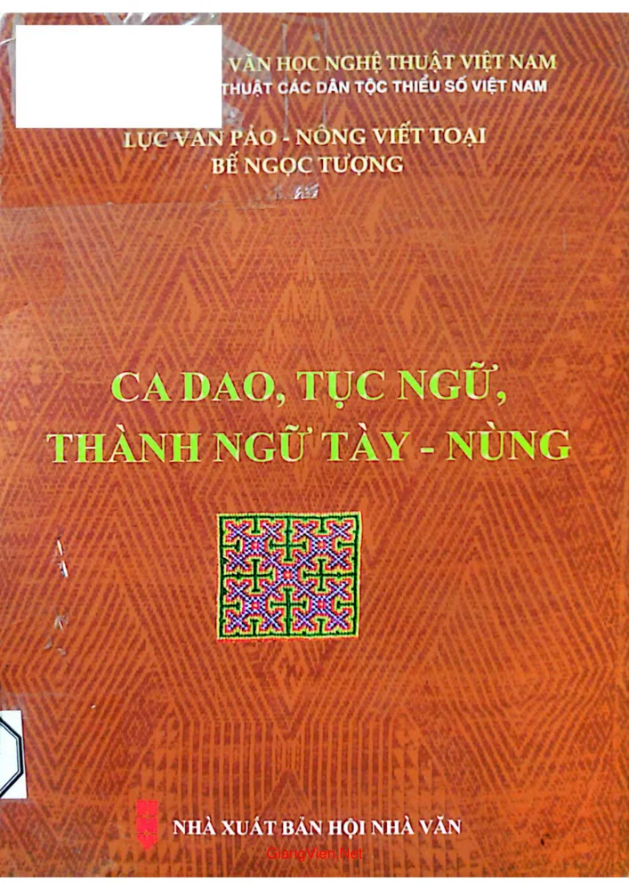 Ca dao, tục ngữ, thành ngữ Tày Nùng