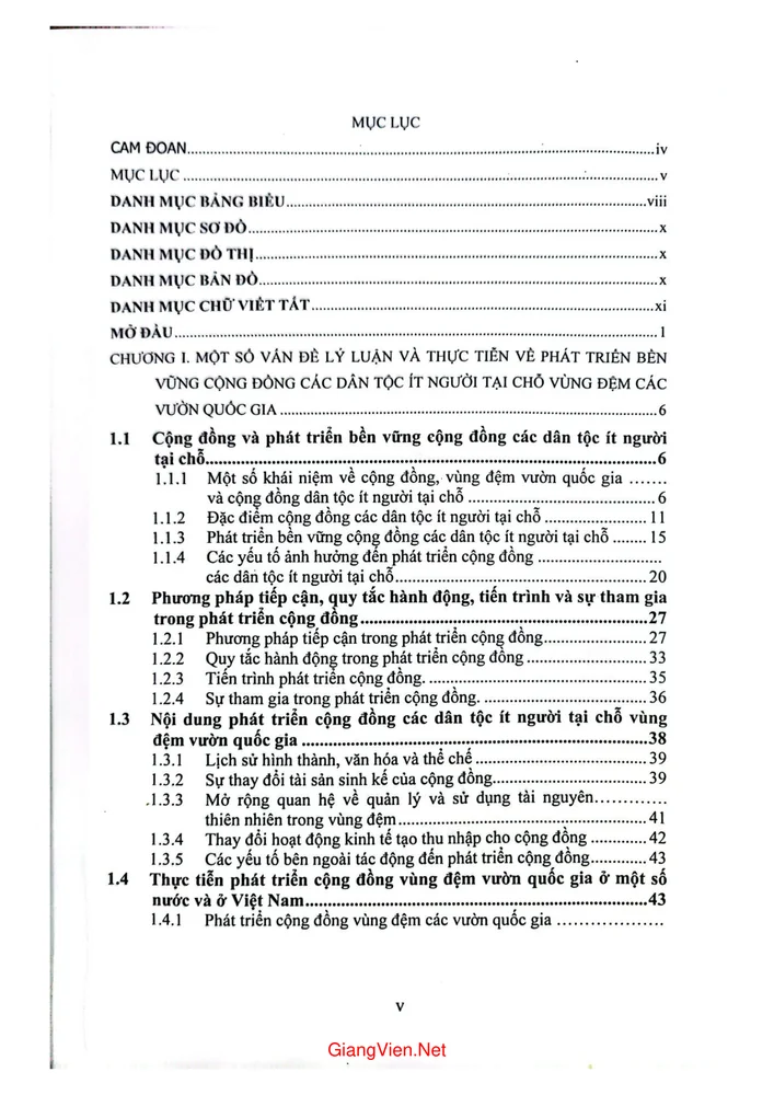 Trang 1 - Ảnh minh họa nội dung sách Thực trạng và giải pháp kinh tế xã hội chủ yếu phát triển bền vững cộng đồng các dân tộc ít người tại chỗ vùng đệm Vườn quốc gia