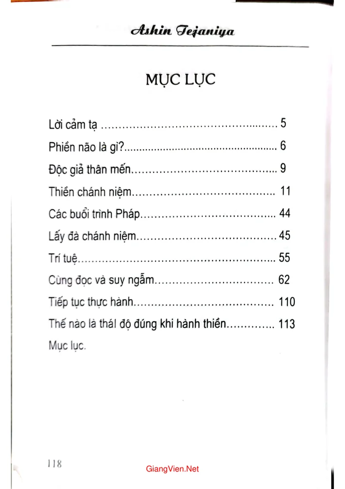 Trang 1 - Ảnh minh họa nội dung sách Đừng coi thường phiền não