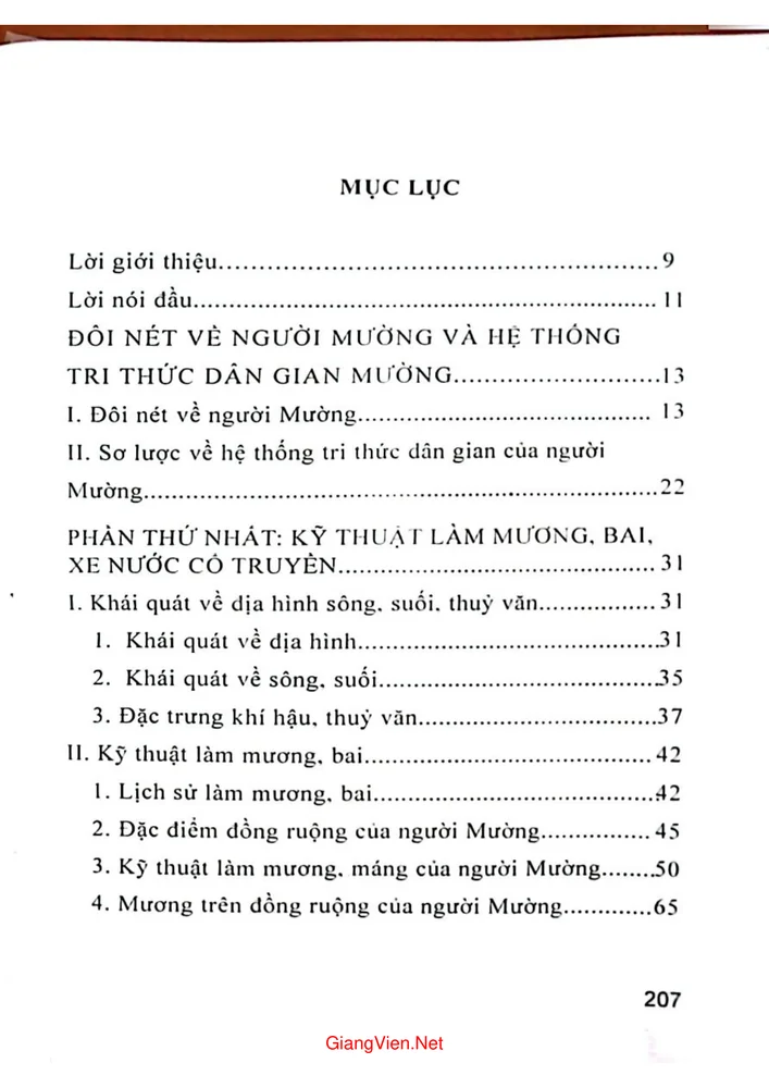 Trang 1 - Ảnh minh họa nội dung sách Kinh nghiệm dẫn nước nhập đồng và lịch cổ đá rò của người Mường