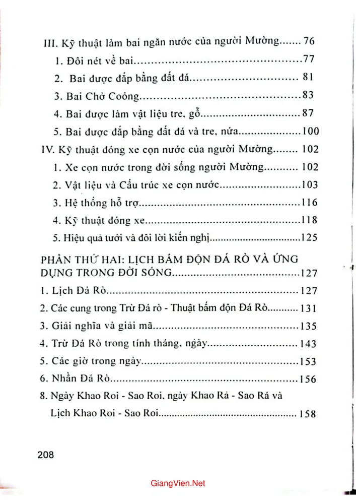 Trang 2 - Ảnh minh họa nội dung sách Kinh nghiệm dẫn nước nhập đồng và lịch cổ đá rò của người Mường
