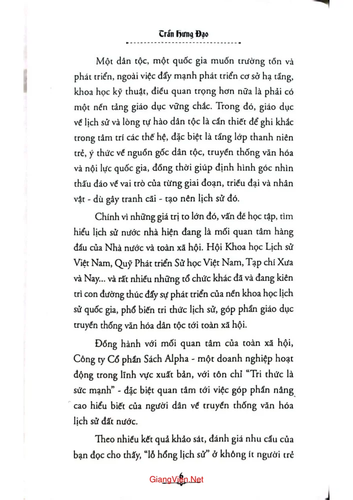 Trang 2 - Ảnh minh họa nội dung sách Trần Hưng Đạo