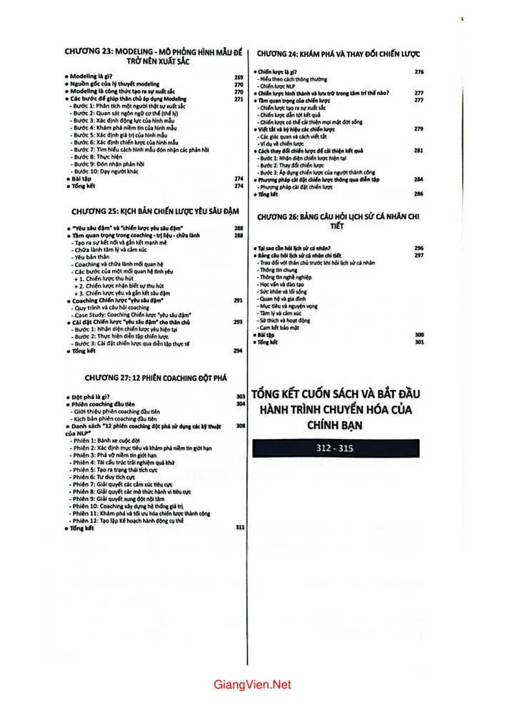 Trang 5 - Ảnh minh họa nội dung sách Làm chủ phương pháp NLP trong coaching  - trị liệu - chữa lành