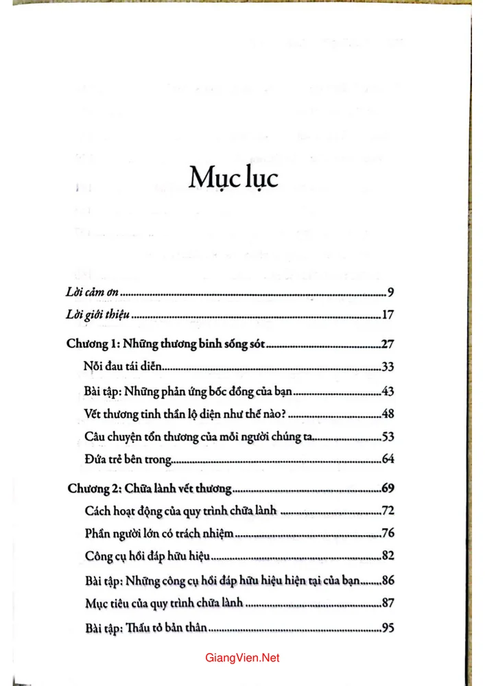 Trang 1 - Ảnh minh họa nội dung sách Chữa lành đứa trẻ tổn thương bên trong