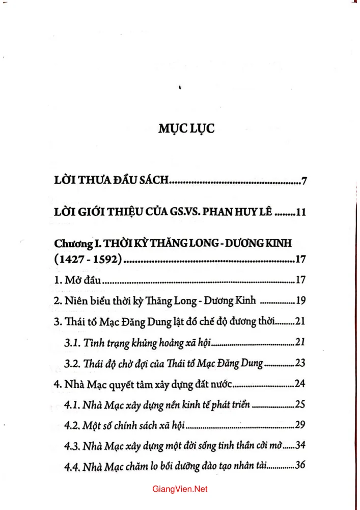 Trang 1 - Ảnh minh họa nội dung sách Nhà Mạc 3 thời ký lịch sử
