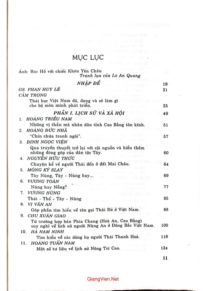 Trang 1 - Ảnh minh họa nội dung sách Văn hóa và lịch sử các dân tộc trong nhóm ngôn ngữ Thái Việt Nam